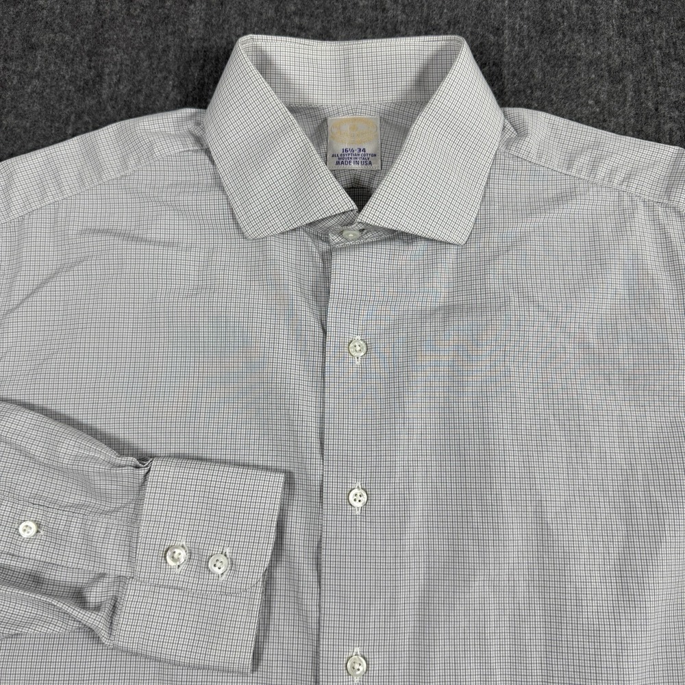 Brooks Brothers Golden Fleece Men 16.5 34 Egyptian Cotton Shirt Made USA